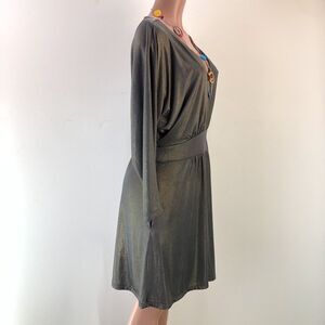 Guess Dolman Sleeve Metallic Dress